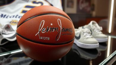 lebron james signed basketball